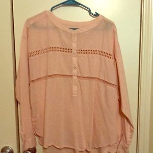 And Taylor 100% cotton pink blouse